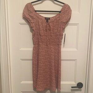 A. Byer Pink Ruched Smocked Mini Sundress